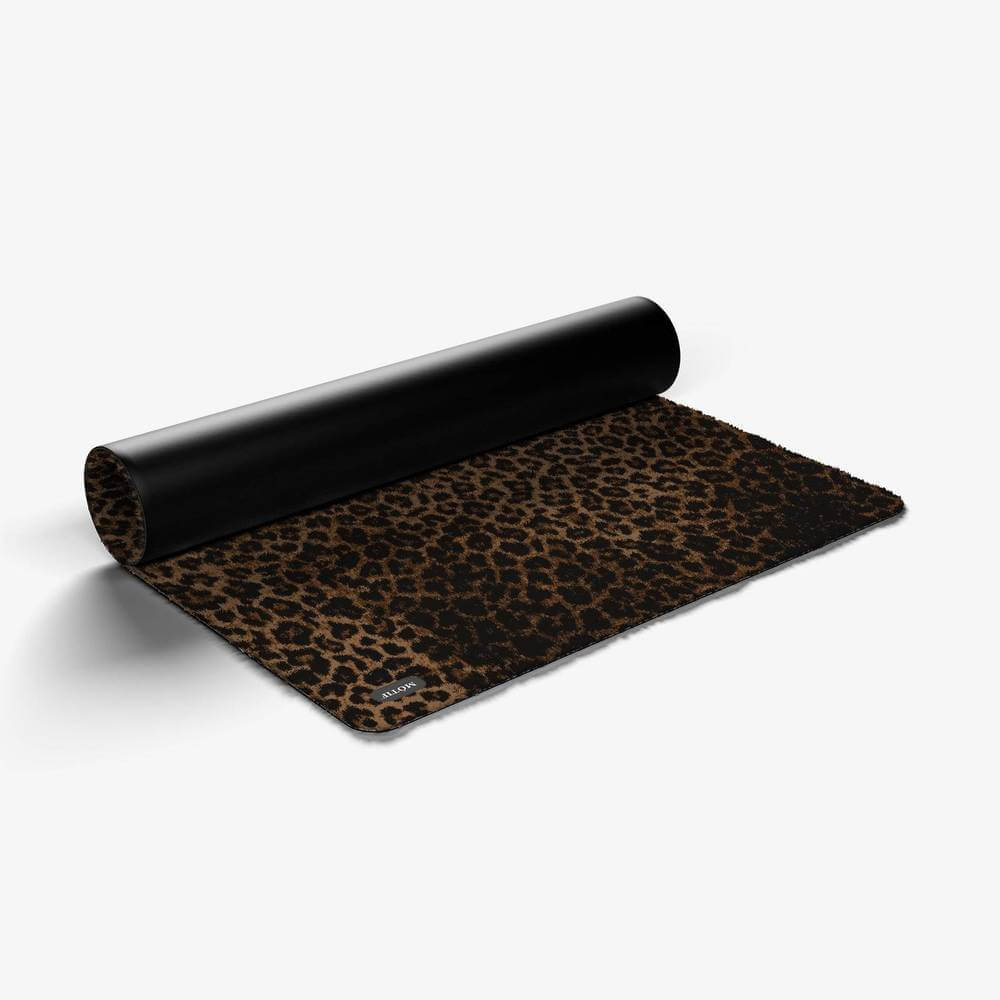 Mótif Leopard Naturel - Beige wasbare deurmat met luipaard patroon 3