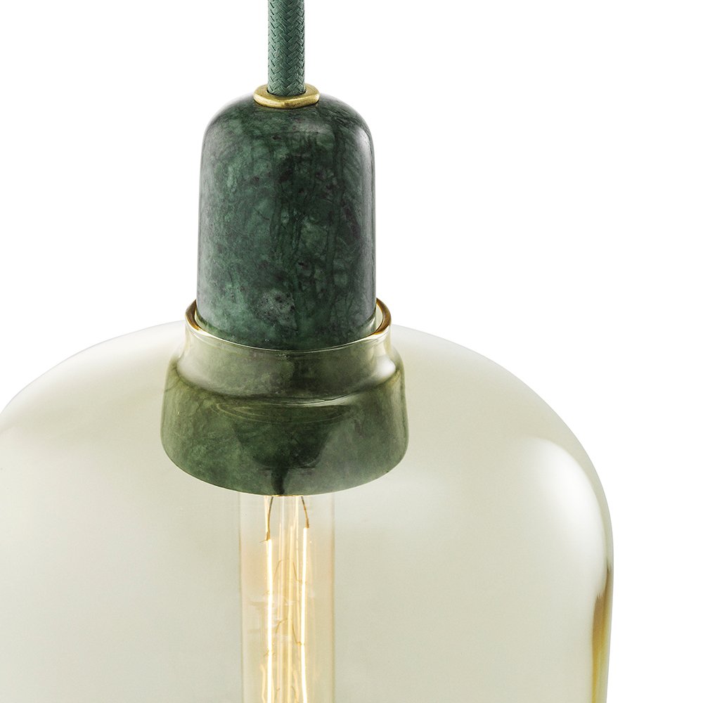 Normann Copenhagen Amp - Hanglamp Large - Goud Groen - H 26 x Ø 12 cm 5