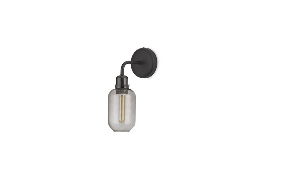 Normann Copenhagen Amp - Wandlamp - Gerookt Zwart - H 30 x B 17 x D 11 cm 1