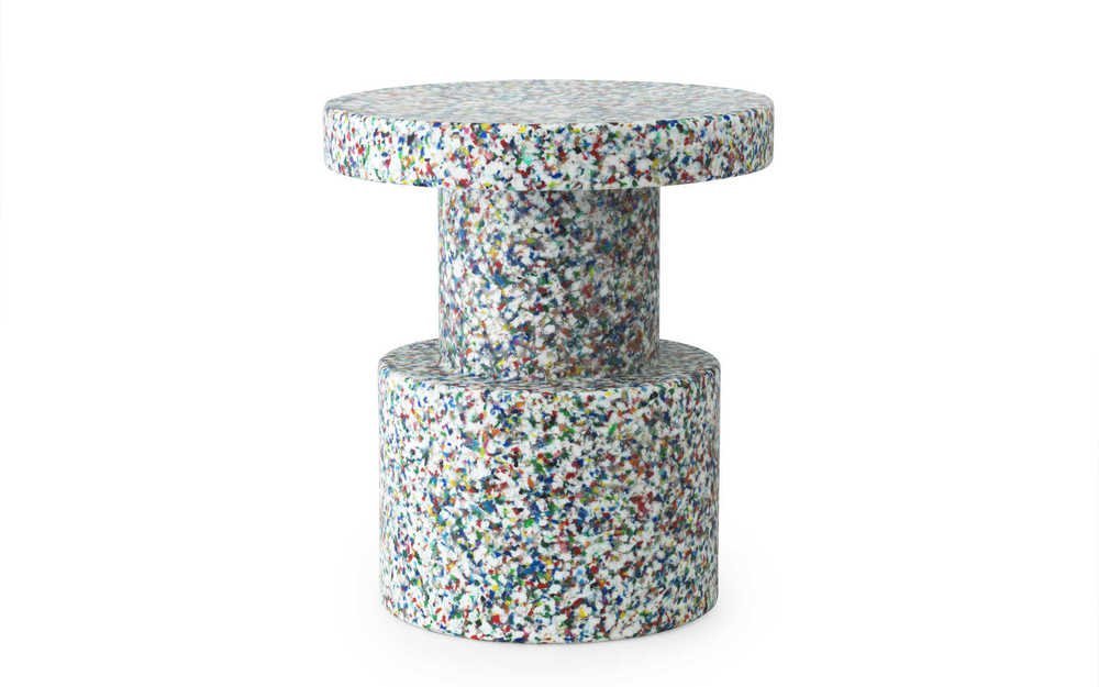 Normann Copenhagen Bit Stool - Bijzettafel Wit Multi - H 42 x Ø 36 cm 1