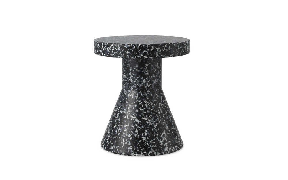 Normann Copenhagen Bit Stool Cone - Bijzettafel Zwart-Wit - H 42 x Ø 36 cm 1