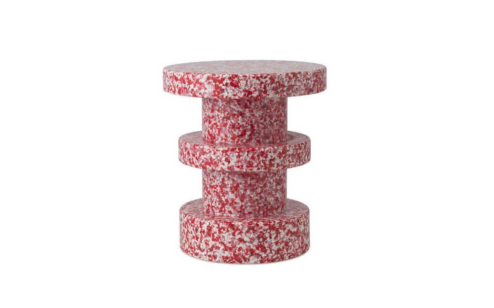 Normann Copenhagen Bit Stool Stack - Bijzettafel Rood - H 42 x Ø 36 cm 1