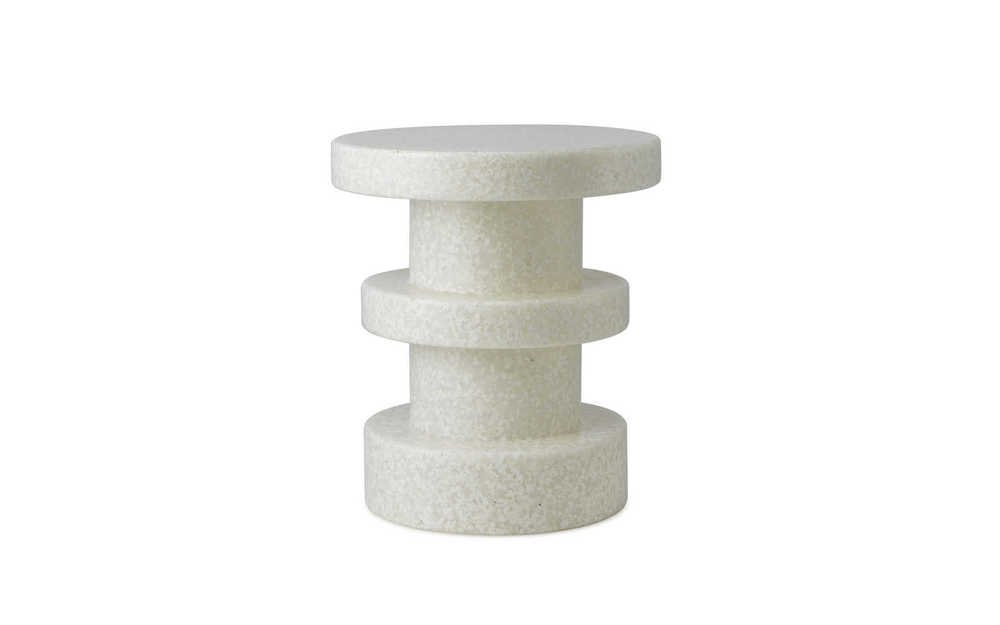 Normann Copenhagen Bit Stool Stack - Bijzettafel Wit-Wit - H 42 x Ø 36 cm 1