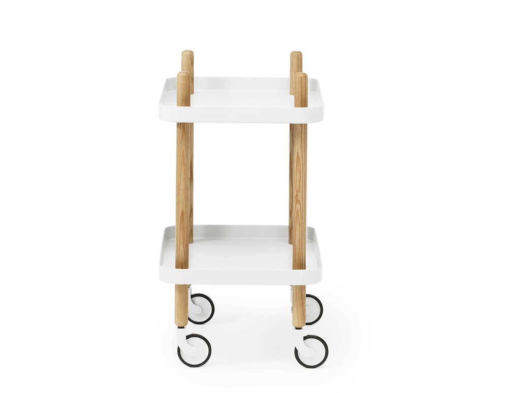 Normann Copenhagen Block - Bijzettafel Trolley Wit - H 64 x L 50 x D 35 cm 1