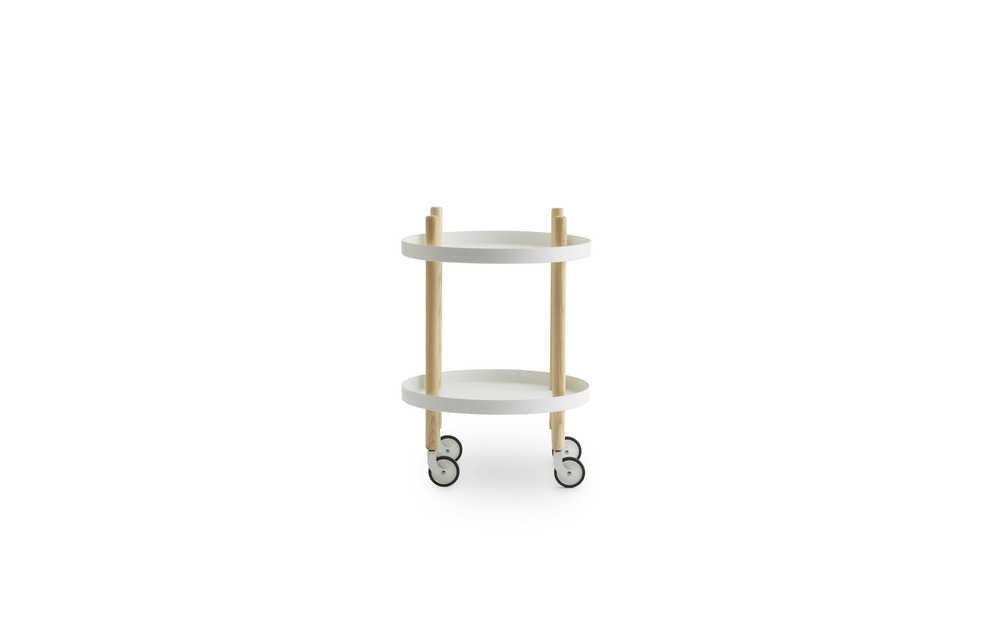 Normann Copenhagen Block - Bijzettafel Trolley Wit - H 64 x Ø 45 cm 1