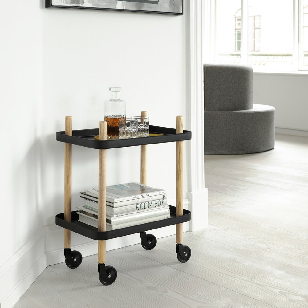 Normann Copenhagen Block - Bijzettafel Trolley Zwart - H 64 x L 50 x D 35 cm 2