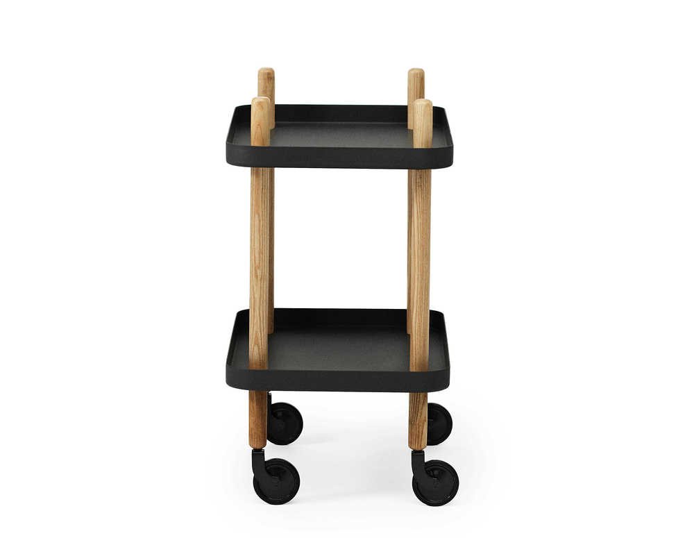 Normann Copenhagen Block - Bijzettafel Trolley Zwart - H 64 x L 50 x D 35 cm 1