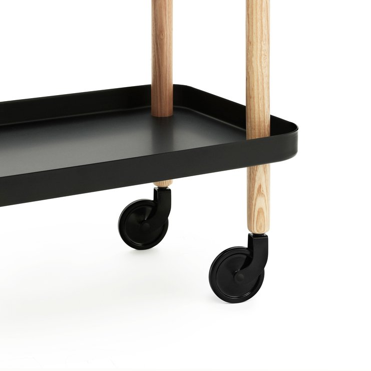 Normann Copenhagen Block - Bijzettafel Trolley Zwart - H 64 x L 50 x D 35 cm 4