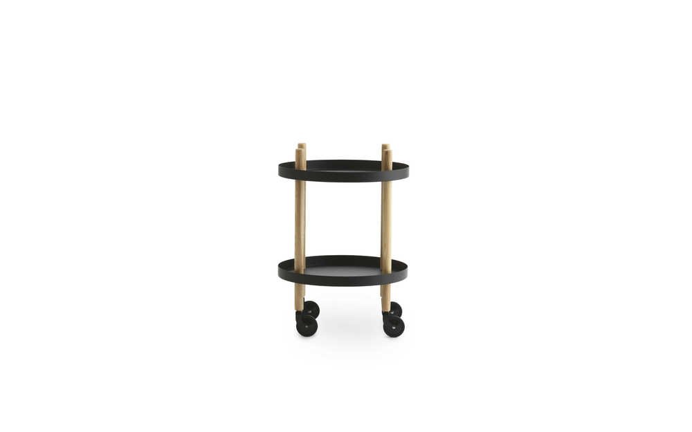 Normann Copenhagen Block - Bijzettafel Trolley Zwart - H 64 x Ø 45 cm 1