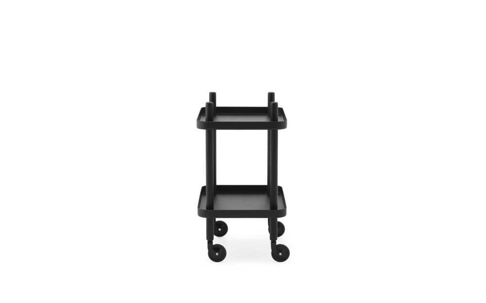 Normann Copenhagen Block - Bijzettafel Trolley Zwart-Zwart - H 64 x L 50 x D 35 cm 1