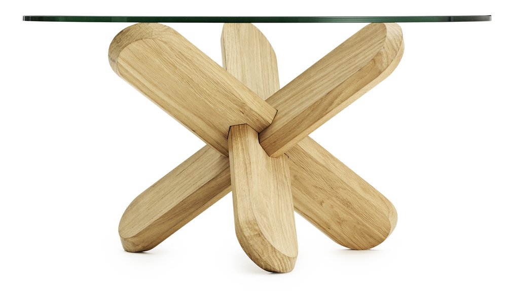 Normann Copenhagen Ding - Salontafel Glas-Eiken - H 40 x Ø 75 cm 2