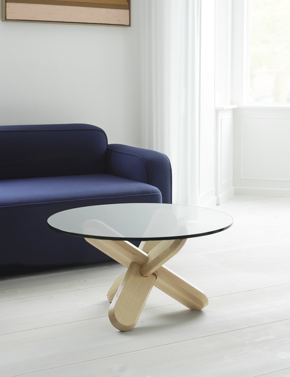 Normann Copenhagen Ding - Salontafel Glas-Eiken - H 40 x Ø 75 cm 4