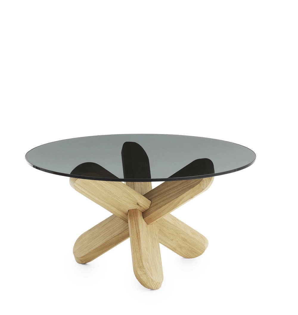 Normann Copenhagen Ding - Salontafel Rook-Eiken - H 40 x Ø 75 cm 1