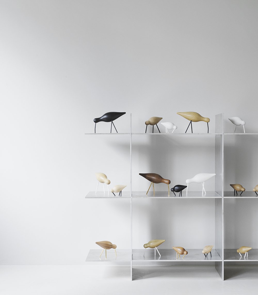 Normann Copenhagen Shorebird - Houten vogel Goudgeel 4