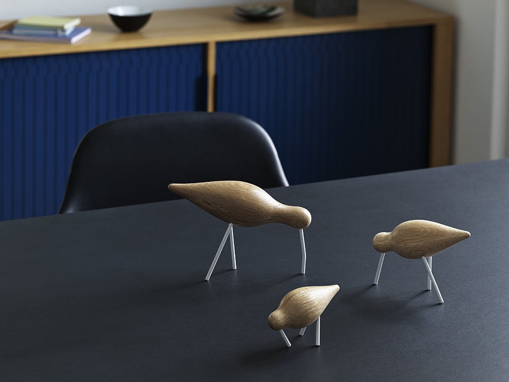 Normann Copenhagen Shorebird - Houten vogel Wit 2