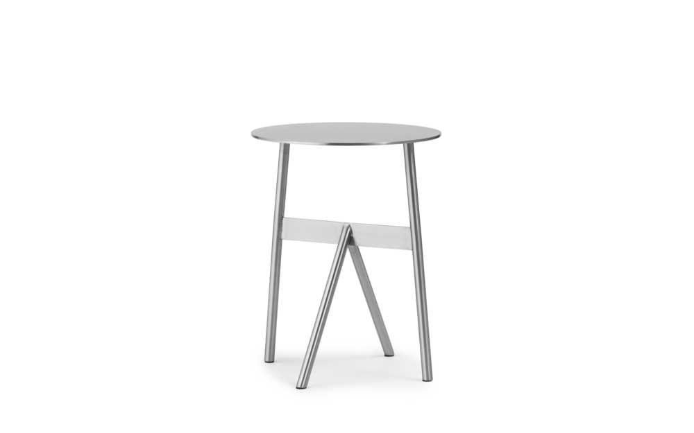 Normann Copenhagen Stock - Bijzettafel Roestvrij Staal - H 46 x Ø 37 cm 1