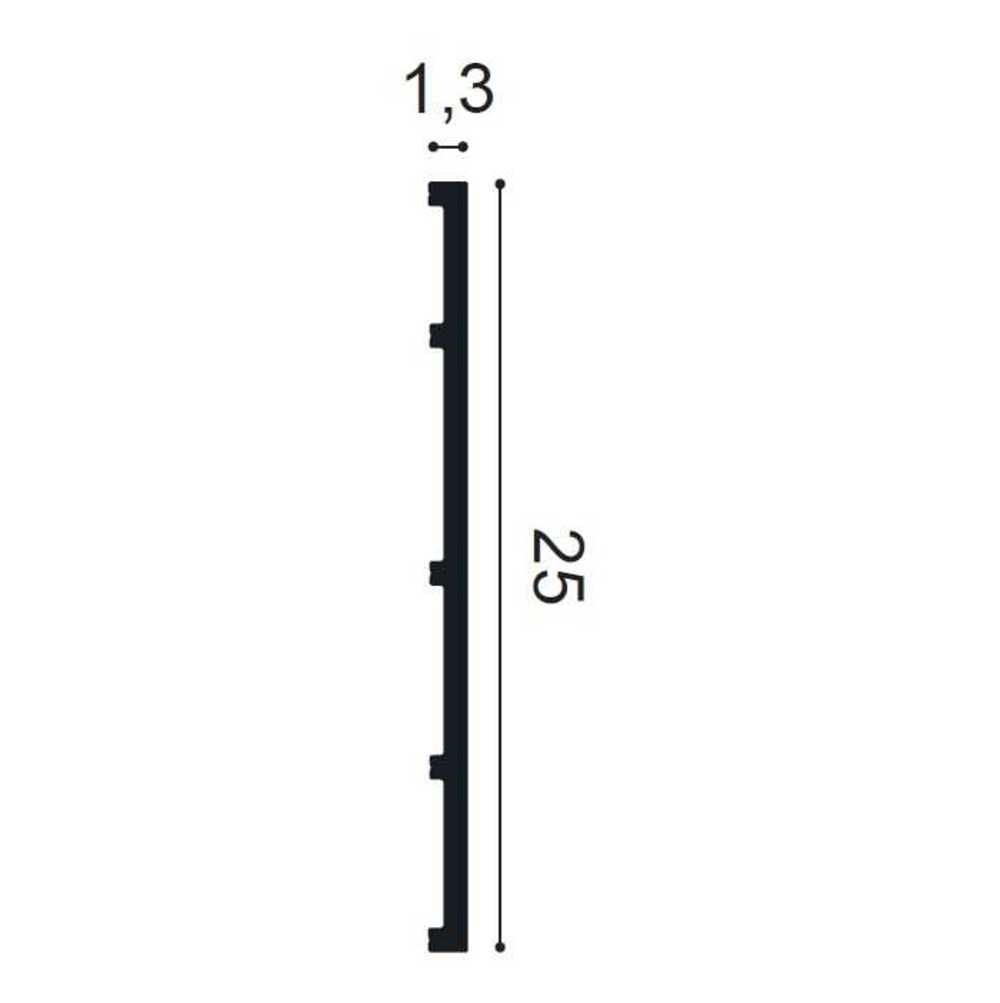 Orac Decor SX207 Square Vloerplint | Middenklasse | L 200 x H 25 x B 1,3 cm 2