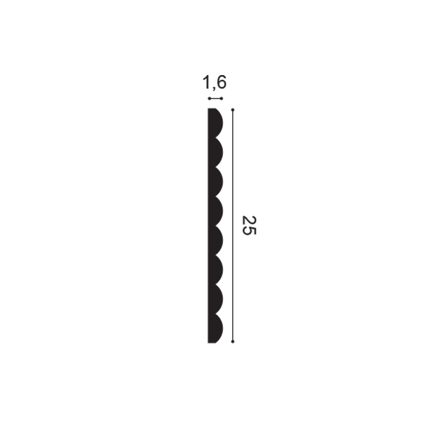 Orac Decor W110 Hill 3D Wandpaneel - L 200 x H 25 x B 1,6 cm 5