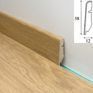 Quickstep Staande plint (58x12mm) in bijpassende kleur 1