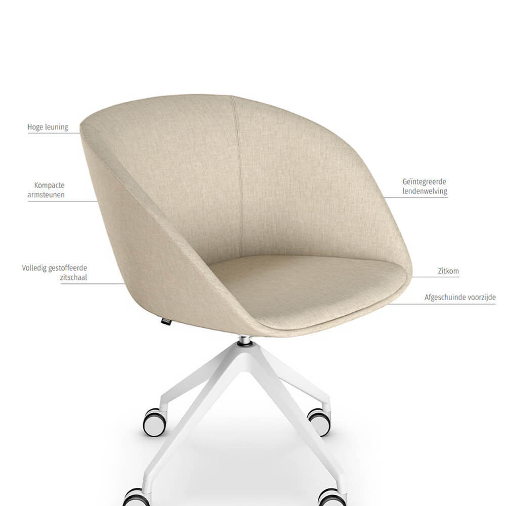 Sedus on spot cosy | Ergonomische Thuiswerk fauteuil | Beige 5