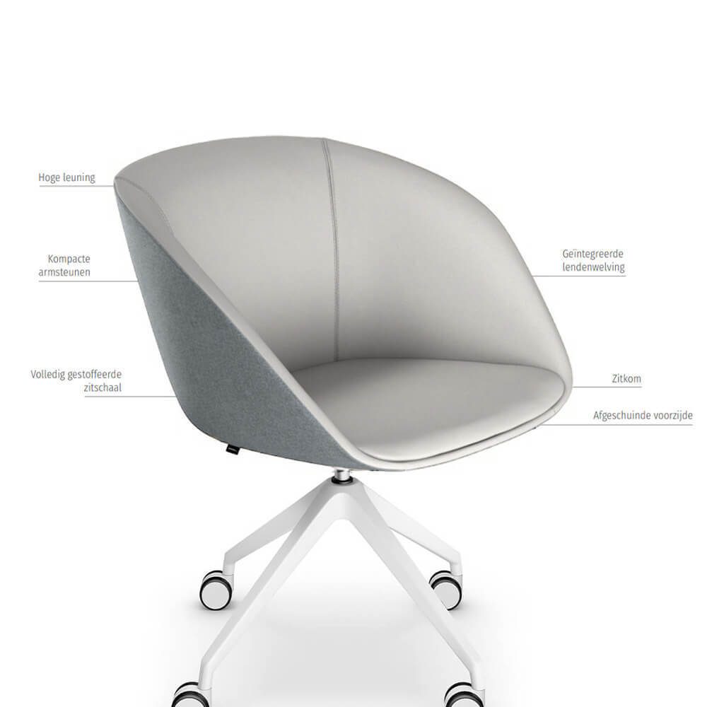 Sedus on spot cosy | Ergonomische Thuiswerk fauteuil | Lichtgrijs 5