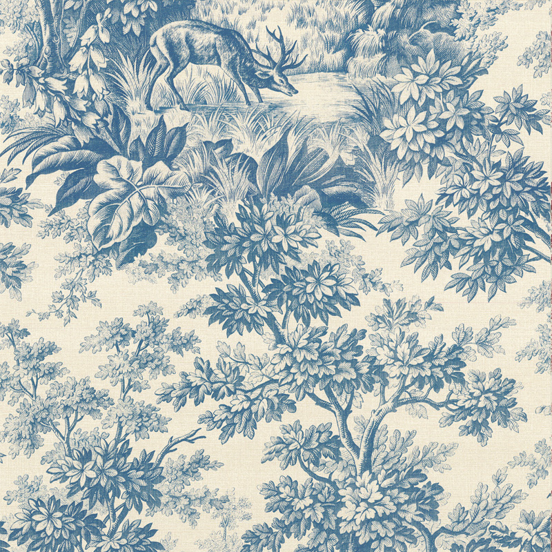 Little Greene Revolution Papers Stag Toile Juniper (263) 1