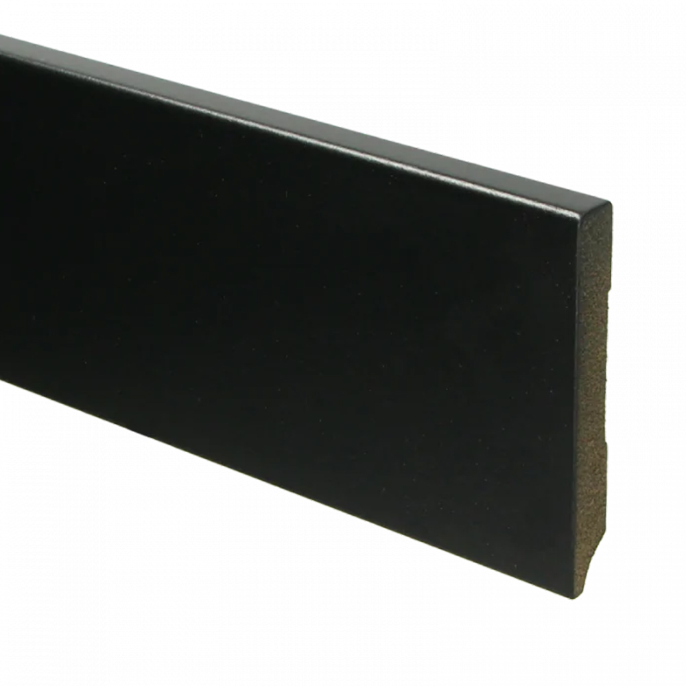 Trots MDF Plint Gitzwart | Modern | RAL 9005 | 12 x 70 x 2440 mm 1