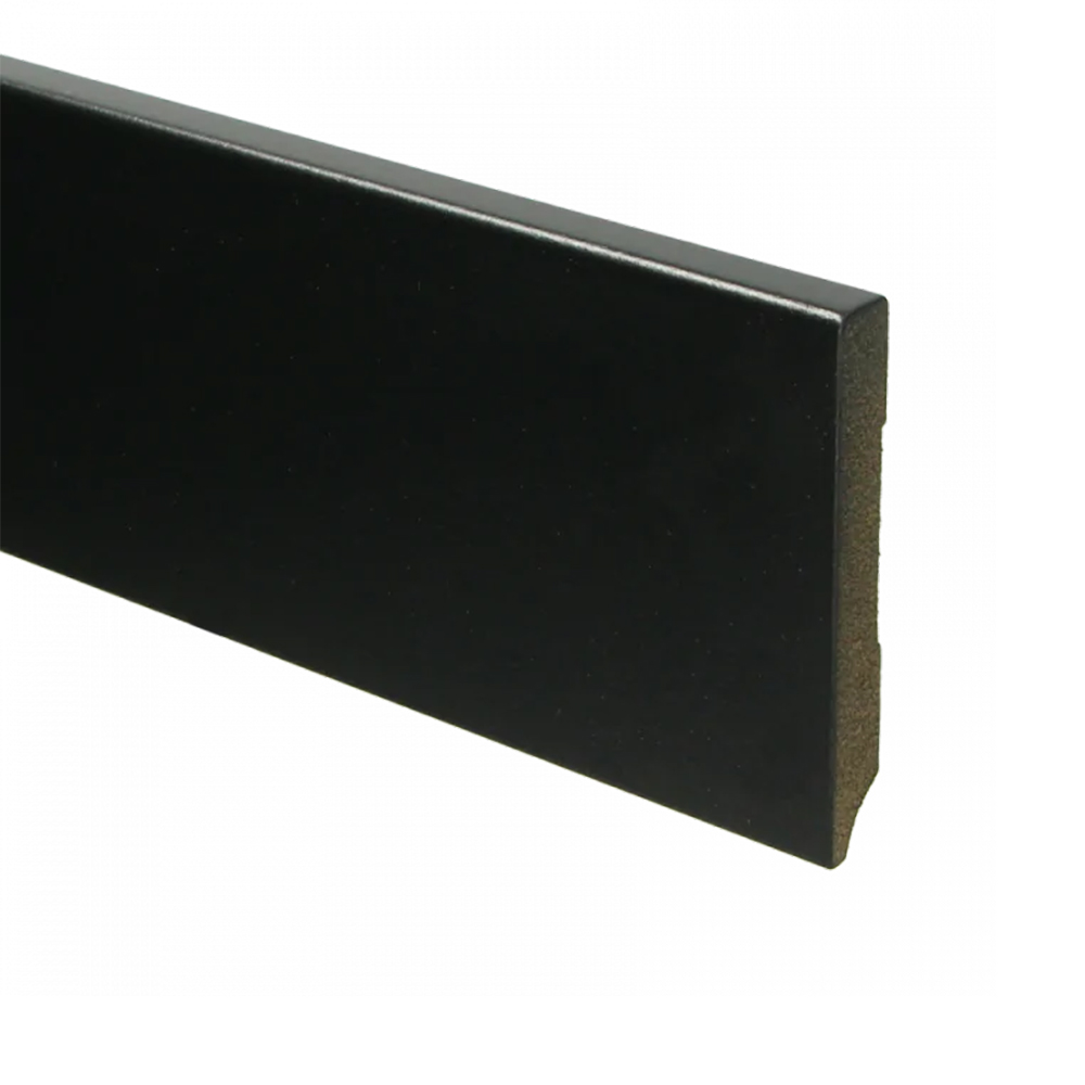 Trots MDF Plint Gitzwart | Modern | RAL 9005 | 12 x 94 x 2440 mm 1