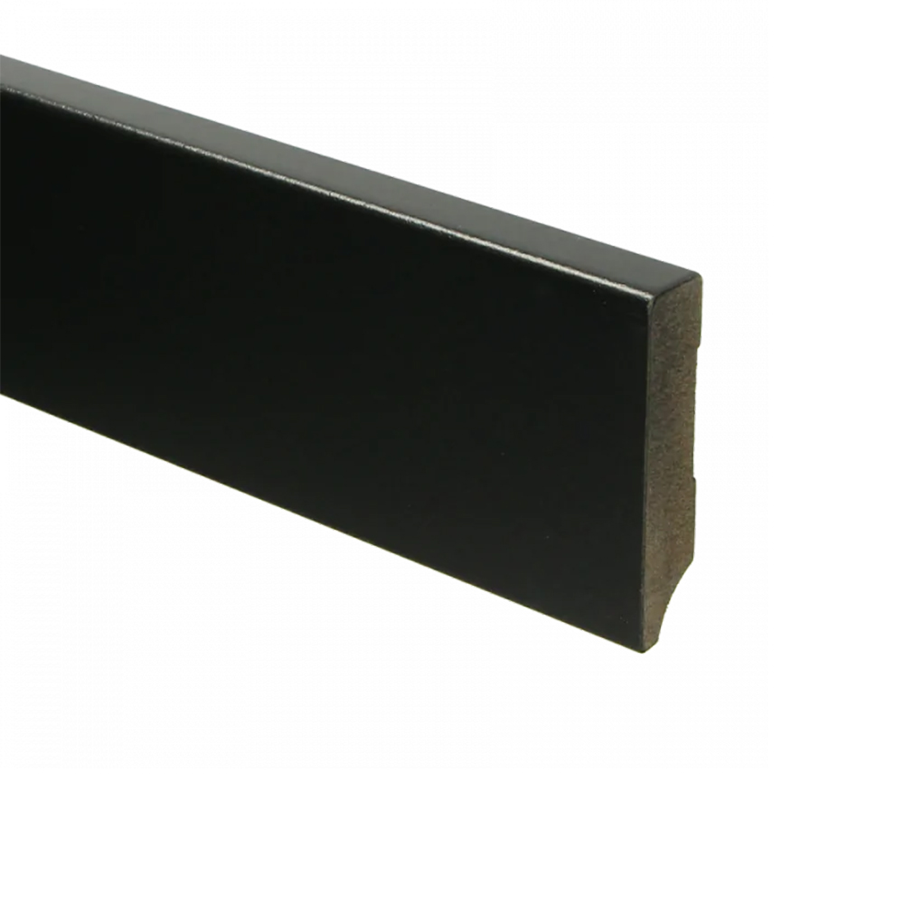 Trots MDF Plint Gitzwart | Modern | RAL 9005 | 15 x 70 x 2440 mm 1