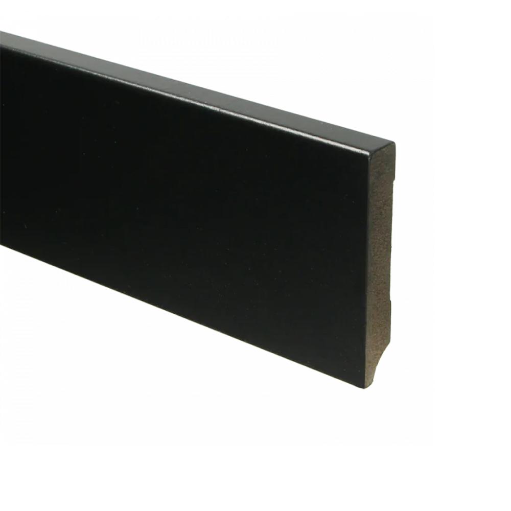 Trots MDF Plint Gitzwart | Modern | RAL 9005 | 15 x 94 x 2440 mm 1