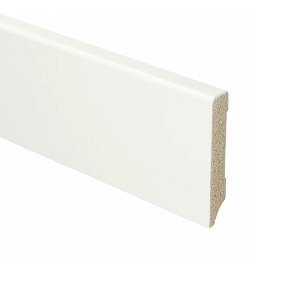 Trots MDF Plint Verkeerswit - Modern - RAL 9016 - 12 x 70 x 2440 mm 1