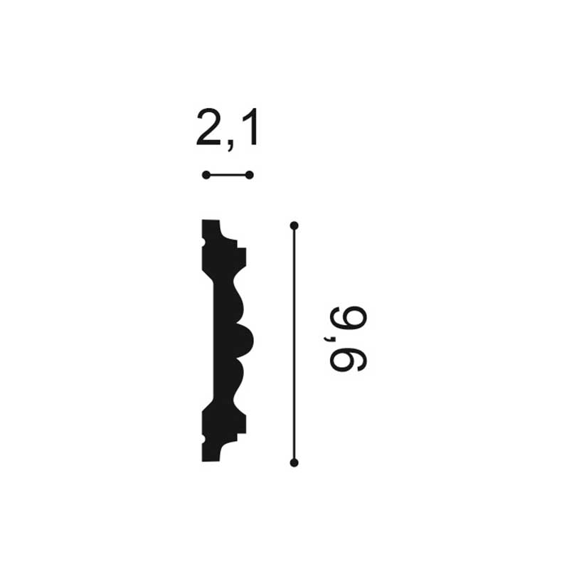 Wand of Plafondlijst Orac Luxxus P9020 2