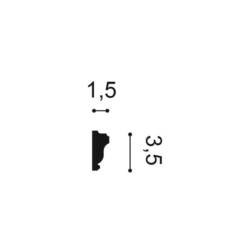 Wand of Plafondlijst Orac Axxent Px117 2