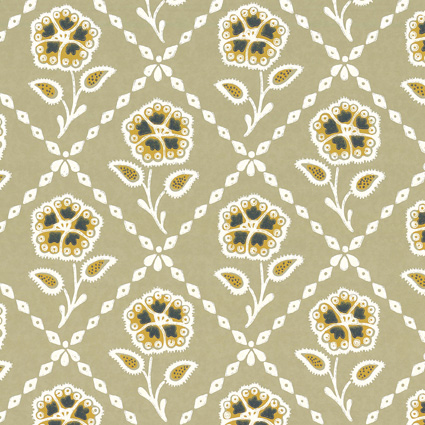 Little Greene Revolution Papers Whitehall Moutarde (237) 1