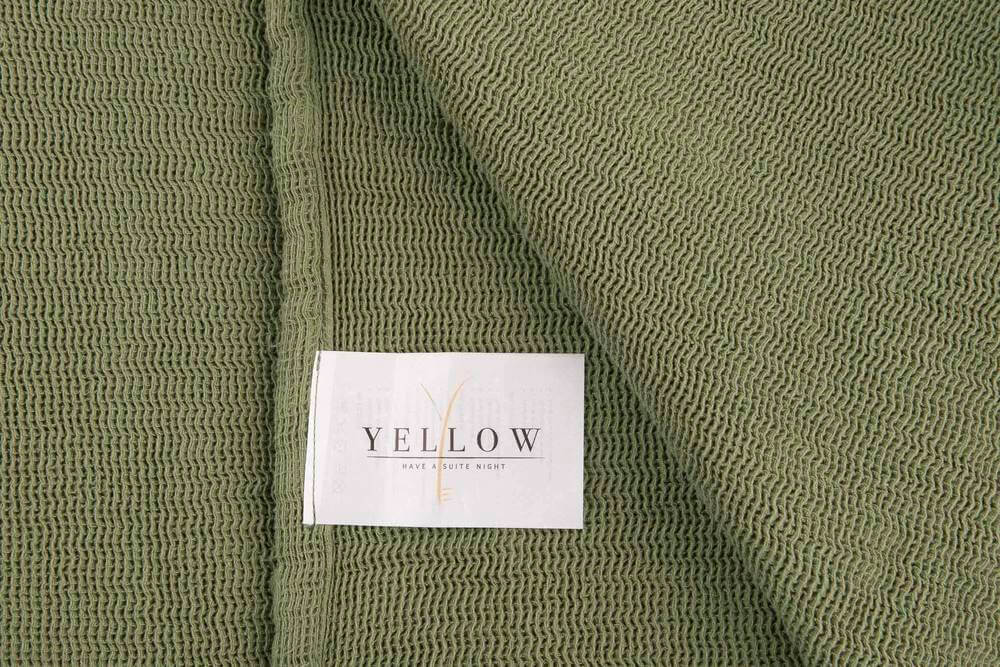 Yellow ICA Army Green - Plaid Groen - 140 x 200 cm - Katoen 2