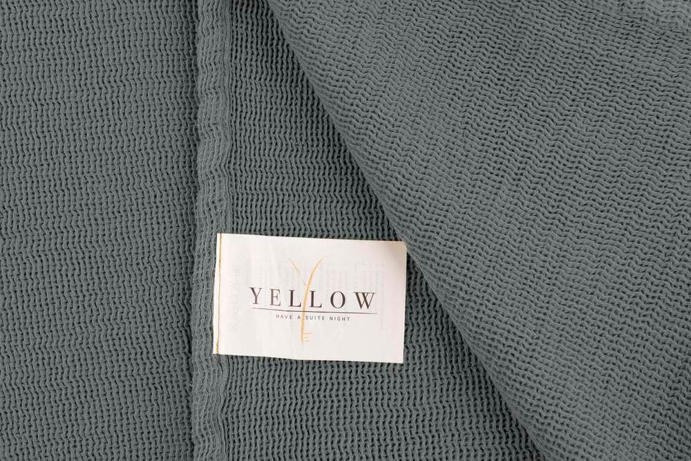 Yellow ICA Beluga Grey - Plaid Grijs - 140 x 200 cm - Katoen 2